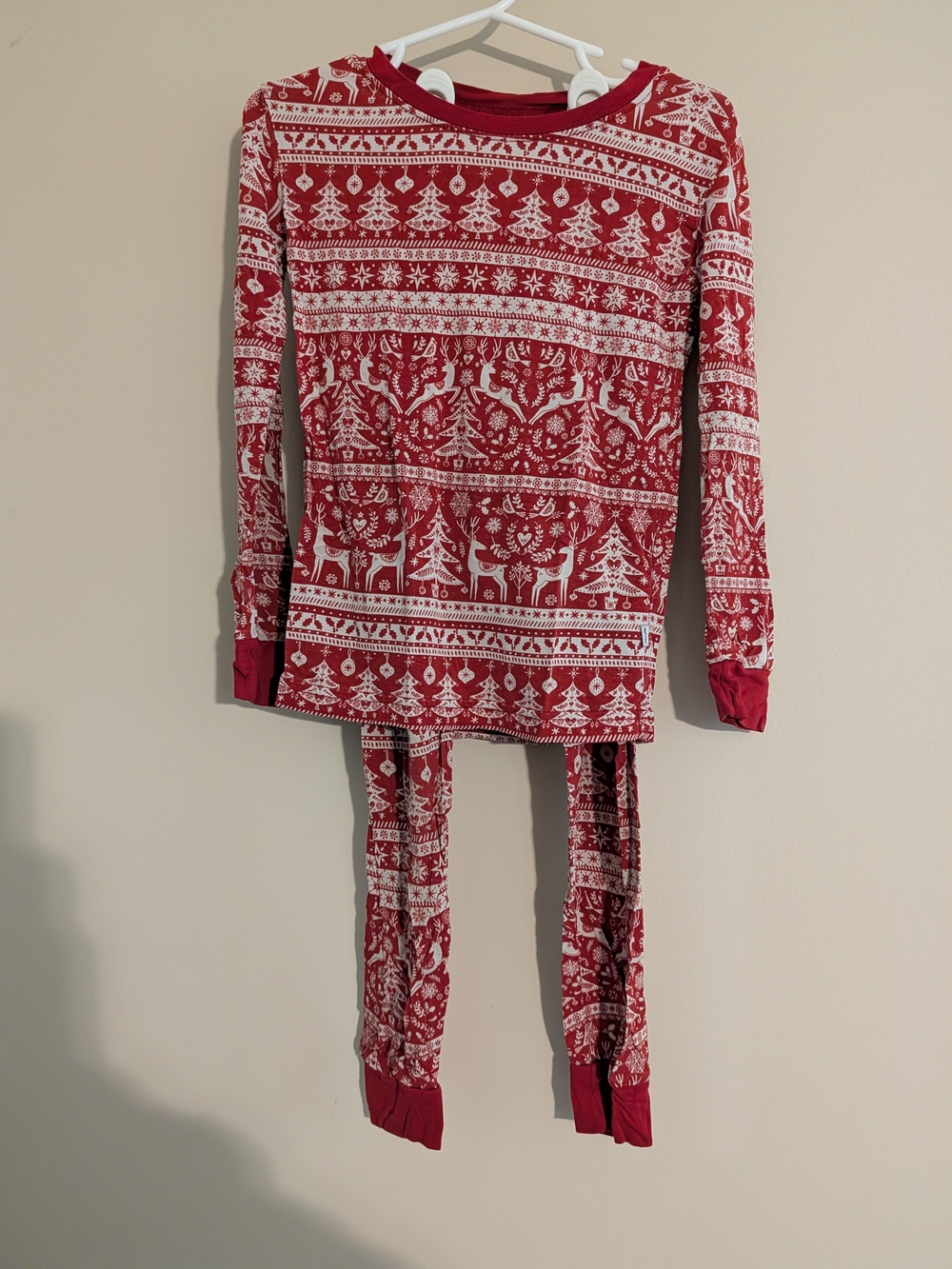 Little Sleepies Red and White Holiday Reindeer Pajama Set